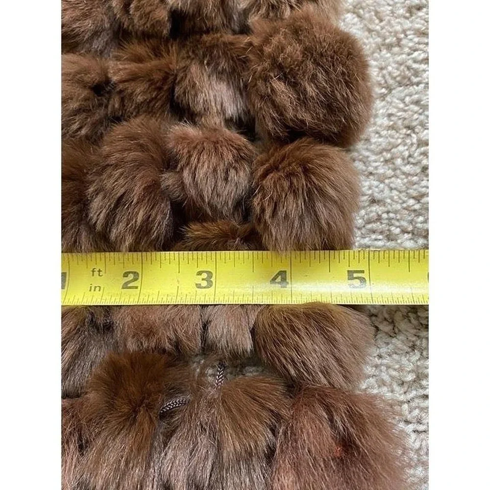 Scarf Fur Ball Muffler Soft Brown Balls Unbranded Luxury Wedding